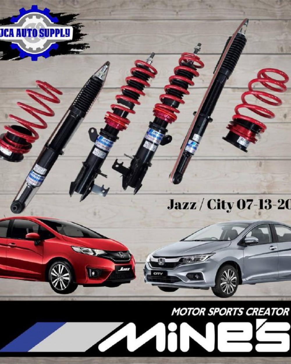 Honda Jazz City Adjustable Absorber Set High Low Body Shift MINES